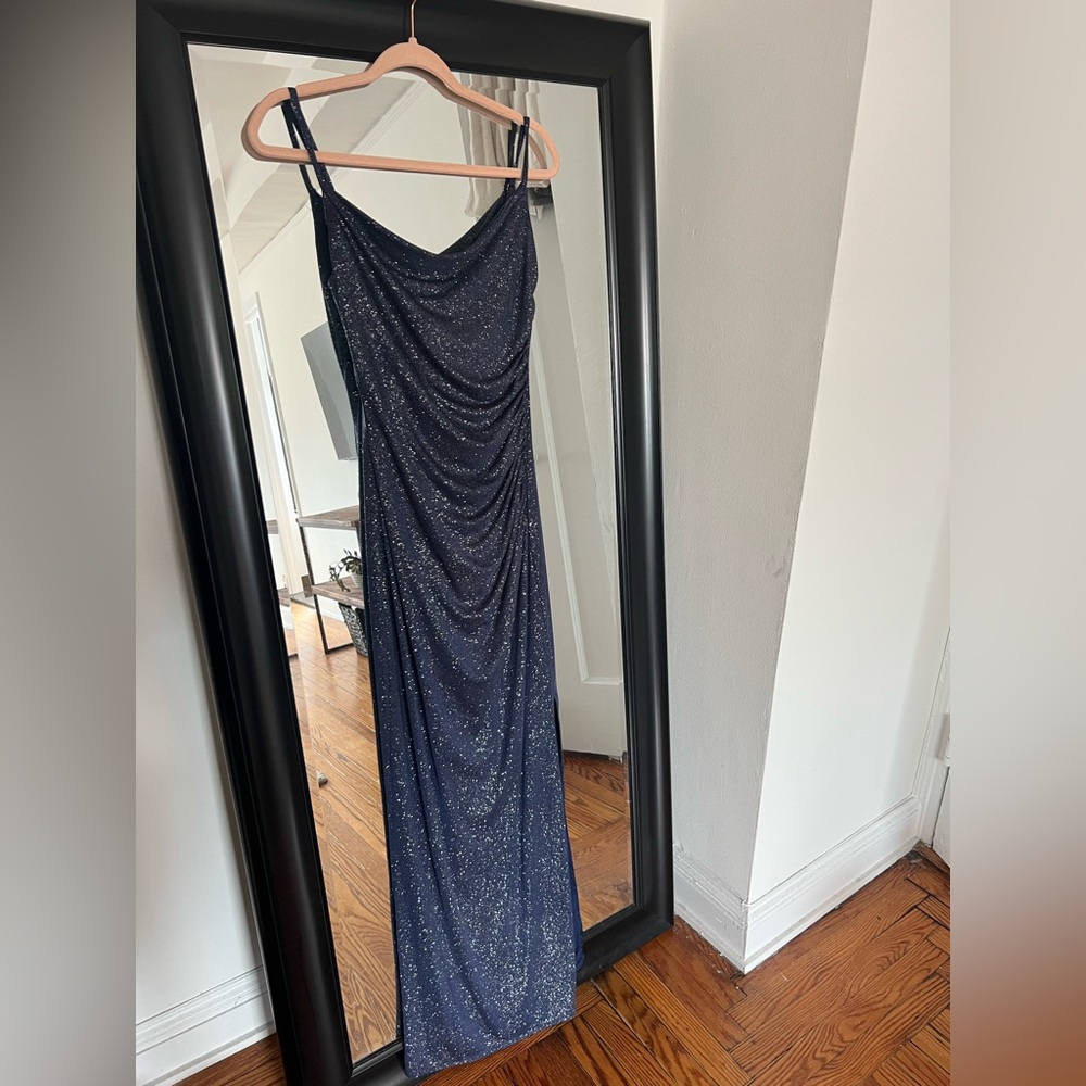 Sparkly Cowl Neck Gown